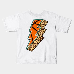 Basketball lightening leopard Kids T-Shirt